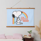 Peanuts | Snoopy Ik ben trots op me Hangend Wandkleed (Slaapkamer)