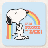 Peanuts | Snoopy Ik ben trots op me Kartonnen Onderzetters (Voorkant)
