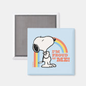Peanuts | Snoopy Ik ben trots op me Magneet (Voorkant / Achterkant)