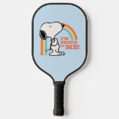 Peanuts | Snoopy Ik ben trots op me Pickleball Paddle (Achterkant)