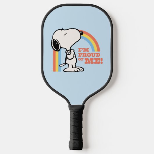 Peanuts | Snoopy Ik ben trots op me Pickleball Paddle (Achterkant)