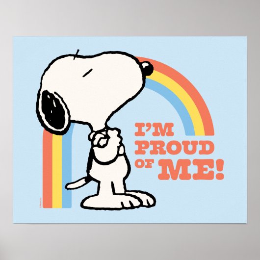 Peanuts | Snoopy Ik ben trots op me Poster (Voorkant)