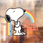 Peanuts | Snoopy Ik ben trots op me Raamsticker (Vel 2)