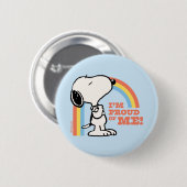 Peanuts | Snoopy Ik ben trots op me Ronde Button 5,7 Cm (Voorkant /achterkant)