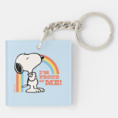 Peanuts | Snoopy Ik ben trots op me Sleutelhanger (Achterkant)