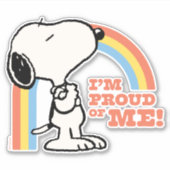 Peanuts | Snoopy Ik ben trots op me Sticker (Voorkant)