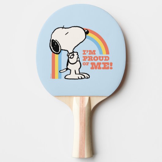 Peanuts | Snoopy Ik ben trots op me Tafeltennisbatje (Voorkant)
