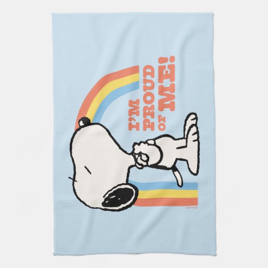 Peanuts | Snoopy Ik ben trots op me Theedoek (Verticaal)