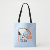 Peanuts | Snoopy Ik ben trots op me Tote Bag (Voorkant)