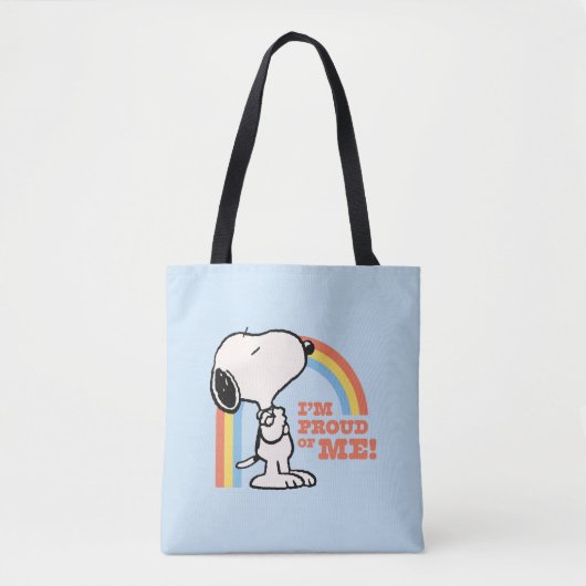 Peanuts | Snoopy Ik ben trots op me Tote Bag (Voorkant)