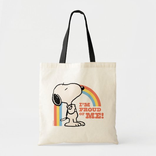 Peanuts | Snoopy Ik ben trots op me Tote Bag (Voorkant)