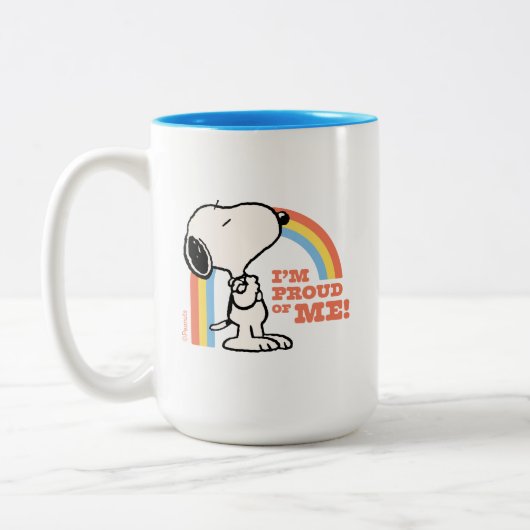 Peanuts | Snoopy Ik ben trots op me Tweekleurige Koffiemok (Links)