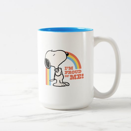 Peanuts | Snoopy Ik ben trots op me Tweekleurige Koffiemok (Rechts)