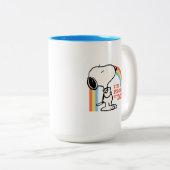 Peanuts | Snoopy Ik ben trots op me Tweekleurige Koffiemok (Voorkant rechts)