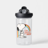 Peanuts | Snoopy Ik ben trots op me Waterfles (Voorkant)