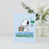 Peanuts | Snoopy Ik hou van het krijgen van Cadeau Briefkaart (Staand voorkant)