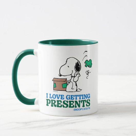 Peanuts | Snoopy Ik hou van het krijgen van Cadeau Mok (Links)