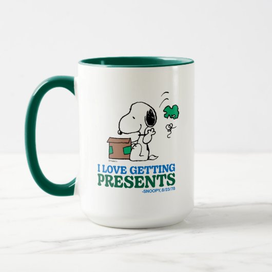 Peanuts | Snoopy Ik hou van het krijgen van Cadeau Mok (Links)