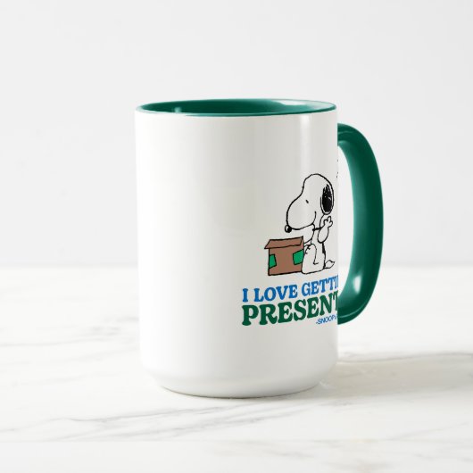 Peanuts | Snoopy Ik hou van het krijgen van Cadeau Mok (Voorkant rechts)