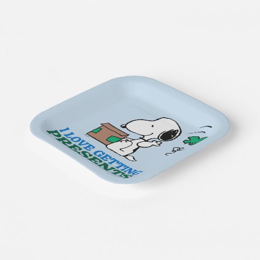 Peanuts | Snoopy Ik hou van het krijgen van Cadeau Papieren Bordje (Gebogen)