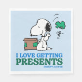Peanuts | Snoopy Ik hou van het krijgen van Cadeau Servet (Voorkant)