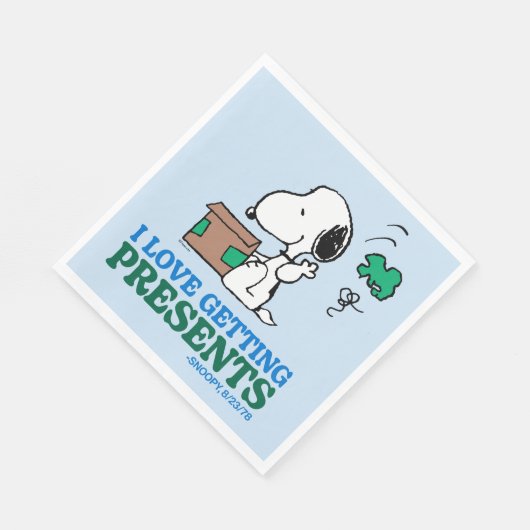 Peanuts | Snoopy Ik hou van het krijgen van Cadeau Servet (Hoek)