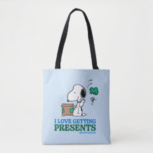 Peanuts   Snoopy Ik hou van het krijgen van Cadeau Tote Bag