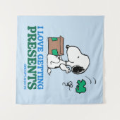 Peanuts | Snoopy Ik hou van het krijgen van Cadeau Wandkleed (Voorkant (horizontaal))