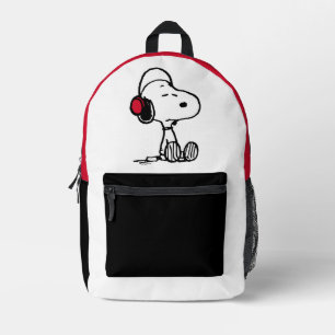 Peanuts   Snoopy in headsets Bedrukte Rugzak