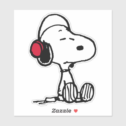 Peanuts | Snoopy in headsets Sticker (Vel)