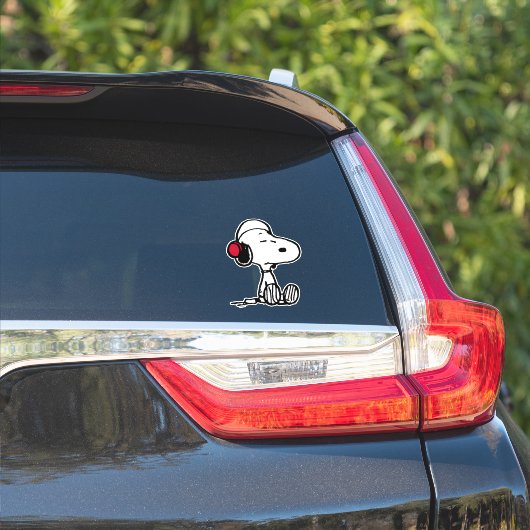 Peanuts | Snoopy in headsets Sticker (Auto Zijkant)