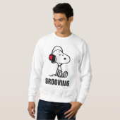 Peanuts | Snoopy in headsets Trui (Voorkant volledig)