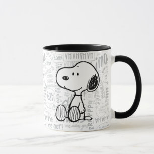 PEANUTS Snoopy in zwart-wit strips Mok