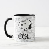 PEANUTS | Snoopy in zwart-wit strips Mok (Links)