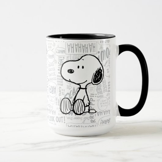 PEANUTS | Snoopy in zwart-wit strips Mok (Rechts)