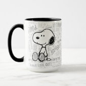 PEANUTS | Snoopy in zwart-wit strips Mok (Links)