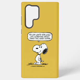 Peanuts Snoopy Je kunt niet je hele leven verspi Samsung Galaxy Hoesje