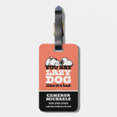 Peanuts | Snoopy je zegt luie hond alsof het slech Bagagelabel (Achterkant verticaal)