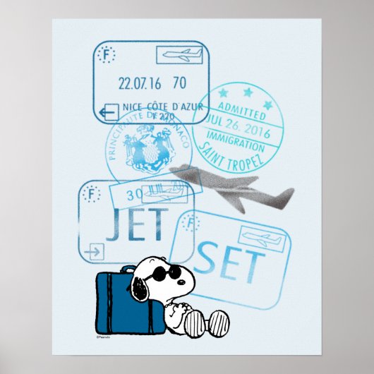 Peanuts | Snoopy Jet Set Poster (Voorkant)