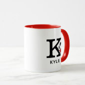 Peanuts | Snoopy "Joe Cool" | Naam & Monogram K Mok (Voorkant rechts)