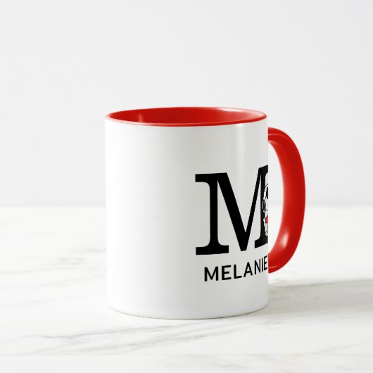 Peanuts | Snoopy "Joe Cool" | Naam & Monogram M Mok (Voorkant rechts)