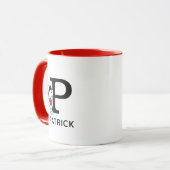 Peanuts | Snoopy "Joe Cool" | Naam & Monogram P Mok (Voorkant links)