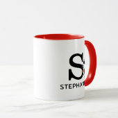 Peanuts | Snoopy "Joe Cool" | Naam & Monogram S Mok (Voorkant rechts)