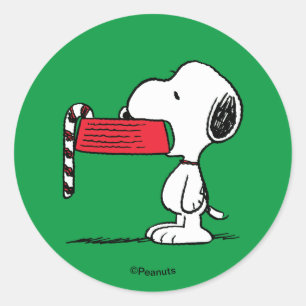 Peanuts   Snoopy Kandelaar Food Dish Ronde Sticker