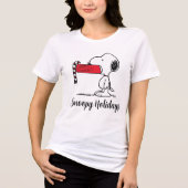Peanuts | Snoopy Kandijriet Voedsel Schaaltje Tri-Blend Shirt (Voorkant)