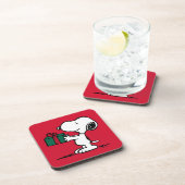 Peanuts | Snoopy Kerstcadeau Giver Bier Onderzetter (Rechterzijde)