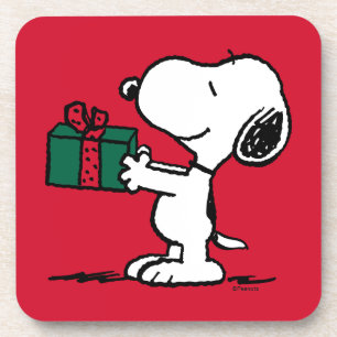 Peanuts   Snoopy Kerstcadeau Giver Bier Onderzetter
