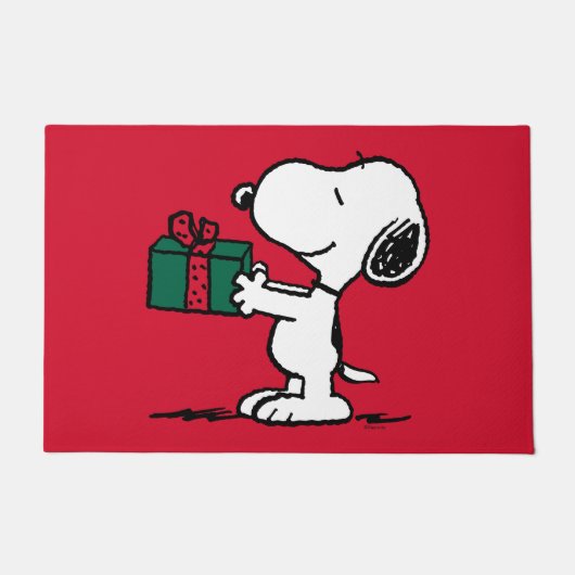 Peanuts | Snoopy Kerstcadeau Giver Deurmat (Voorkant)