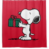 Peanuts | Snoopy Kerstcadeau Giver Douchegordijn (Voorkant)
