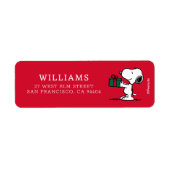 Peanuts | Snoopy Kerstcadeau Giver Etiket (Voorkant)